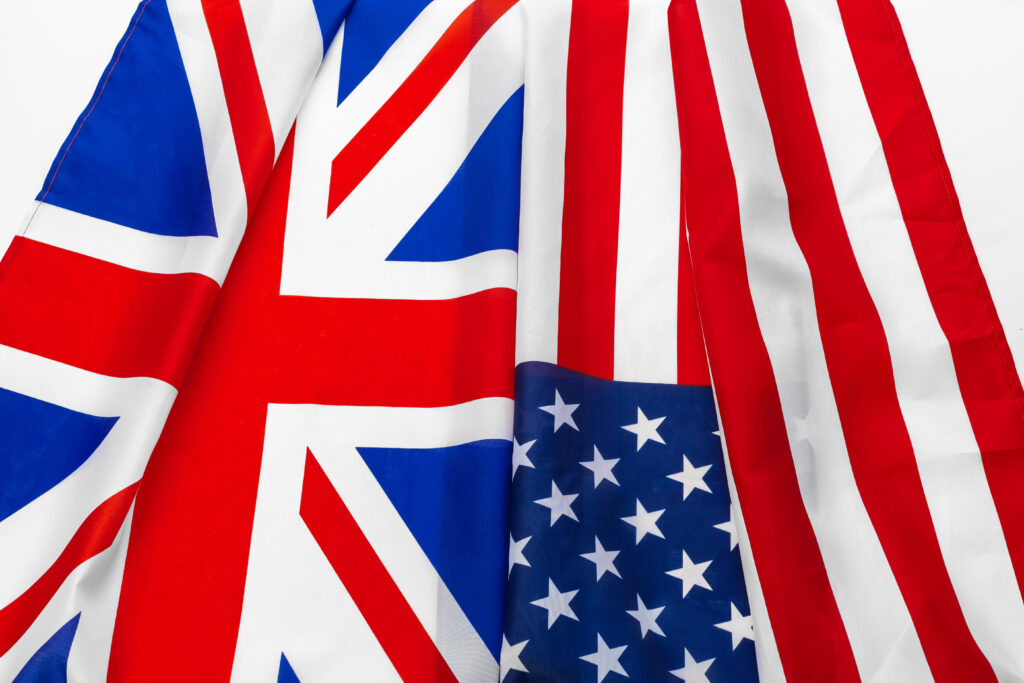 Jack usa. Флаг США И Великобритании на лицах.